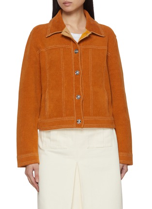 Main View - Click To Enlarge - BARRIE - Suede Effect Jacket