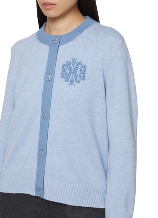  - BARRIE - Mini Thistle Logo Cashmere Knit Cardigan