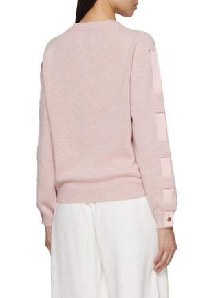 Back View - Click To Enlarge - BARRIE - Woven Ribbon Wool Cardigan