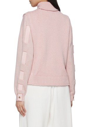 Back View - Click To Enlarge - BARRIE - Sleeveless Turtleneck Cashmere Knit Top