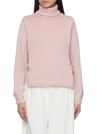 Main View - Click To Enlarge - BARRIE - Sleeveless Turtleneck Cashmere Knit Top