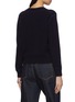 Back View - Click To Enlarge - BARRIE - Contrast Topstitch Cashmere Knit Cardigan