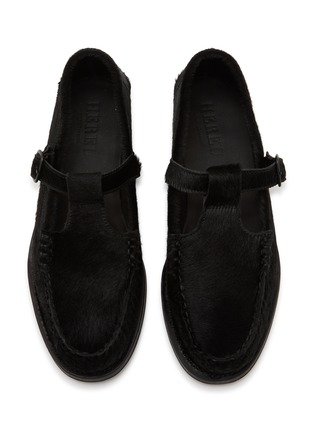 Detail View - Click To Enlarge - HEREU - Alber Calf Hair T-Bar Loafers