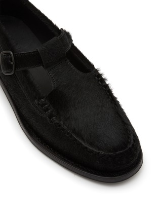 Detail View - Click To Enlarge - HEREU - Alber Calf Hair T-Bar Loafers