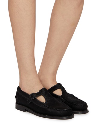 Figure View - Click To Enlarge - HEREU - Alber Calf Hair T-Bar Loafers