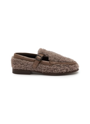 Main View - Click To Enlarge - HEREU - Alber Shearling T-Bar Loafers