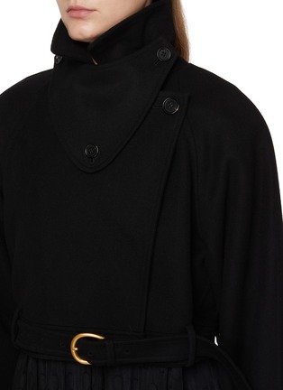  - CHLOÉ - Stand Collar Belted Hem Wool Jacket