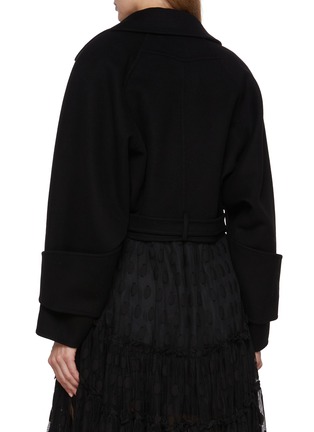 Back View - Click To Enlarge - CHLOÉ - Stand Collar Belted Hem Wool Jacket