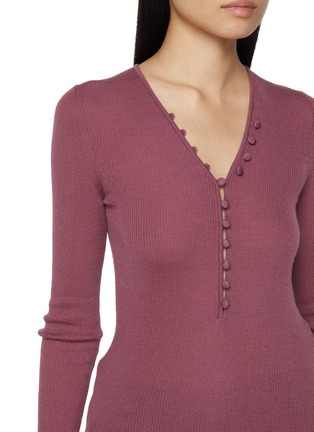  - CHLOÉ - Merino Wool Knit Henley Top