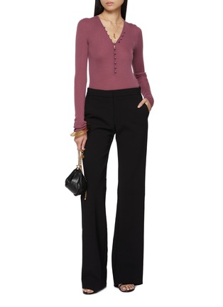 Figure View - Click To Enlarge - CHLOÉ - Merino Wool Knit Henley Top
