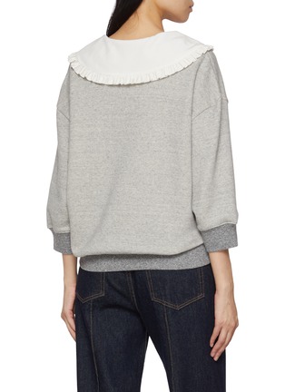 Back View - Click To Enlarge - CHLOÉ - Long Sleeve Collared Fleece Sweater