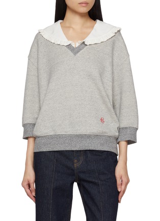 Main View - Click To Enlarge - CHLOÉ - Long Sleeve Collared Fleece Sweater