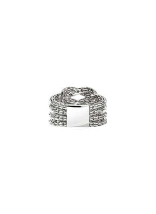 Detail View - Click To Enlarge - JOHN HARDY - Love Knot Diamond Sterling Silver Ring — Size 8