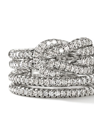 Detail View - Click To Enlarge - JOHN HARDY - Love Knot Diamond Sterling Silver Ring — Size 8