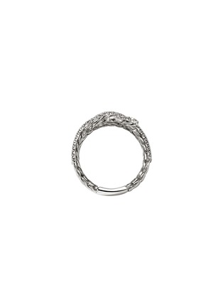  - JOHN HARDY - Love Knot Diamond Sterling Silver Ring — Size 8