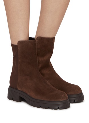 Figure View - Click To Enlarge - STUART WEITZMAN - Hudson Lite Suede Ankle Boots