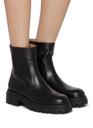 Figure View - Click To Enlarge - STUART WEITZMAN - Hudson Lite Leather Ankle Boots