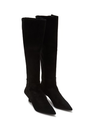 Detail View - Click To Enlarge - STUART WEITZMAN - Vinnie 50 Suede Knee High Boots