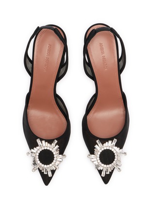 Detail View - Click To Enlarge - AMINA MUADDI - Begum 70 Mesh Slingback Pumps