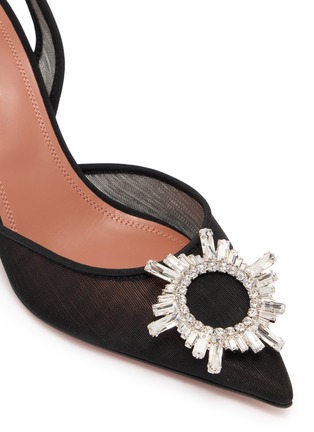 Detail View - Click To Enlarge - AMINA MUADDI - Begum 70 Mesh Slingback Pumps