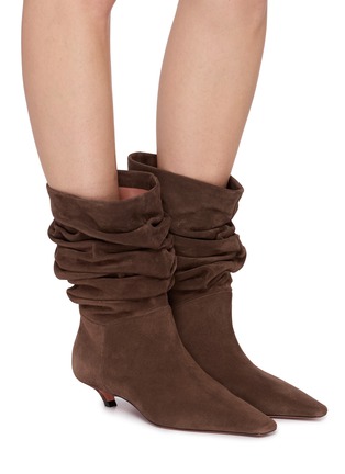 Figure View - Click To Enlarge - AMINA MUADDI - Jamie 25 Suede Ankle Boots