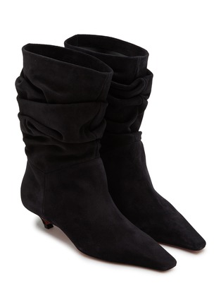 Detail View - Click To Enlarge - AMINA MUADDI - Jamie 25 Suede Ankle Boots