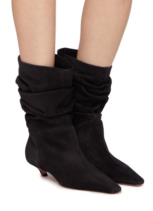 Figure View - Click To Enlarge - AMINA MUADDI - Jamie 25 Suede Ankle Boots