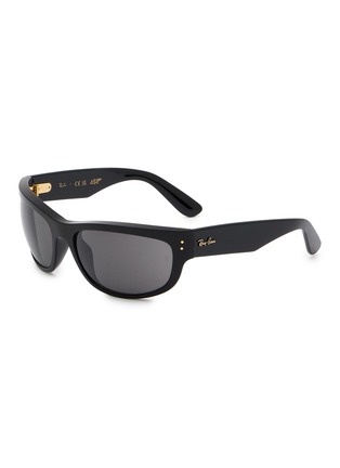 Main View - Click To Enlarge - RAY-BAN - Black Out Acetate Pillow Sunglasses