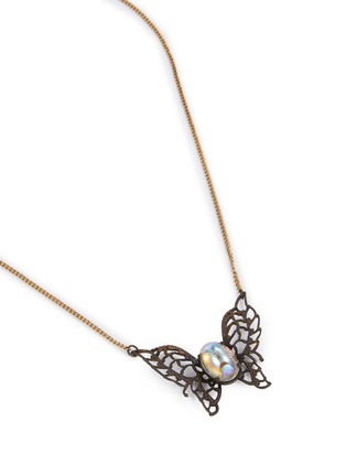 Detail View - Click To Enlarge - LANE CRAWFORD VINTAGE ACCESSORIES - Gold Toned Butterfly Pearl Necklace