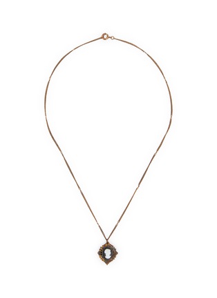 Main View - Click To Enlarge - LANE CRAWFORD VINTAGE ACCESSORIES - Gold Toned Miniture Cameo Necklace