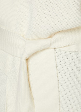  - BARENA - Open Front Tie Waist Wool Cardigan