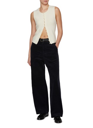 Figure View - Click To Enlarge - BARENA - Straight Leg Corduroy Pants