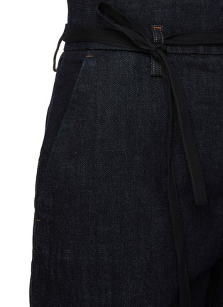  - BARENA - Tie Waist Carrot Leg Dark Wash Jeans