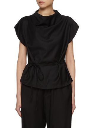 Main View - Click To Enlarge - BARENA - Mock Neck Cap Sleeve Top