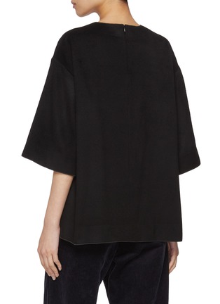 Back View - Click To Enlarge - BARENA - Round Neck Relaxed Cashmere Top