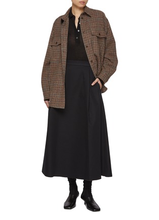 Figure View - Click To Enlarge - BARENA - Plaid Check Wool Overshirt