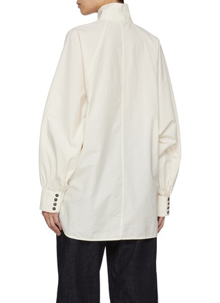 Back View - Click To Enlarge - BARENA - Batwing Sleeve Cotton Shirt