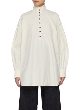 Main View - Click To Enlarge - BARENA - Batwing Sleeve Cotton Shirt