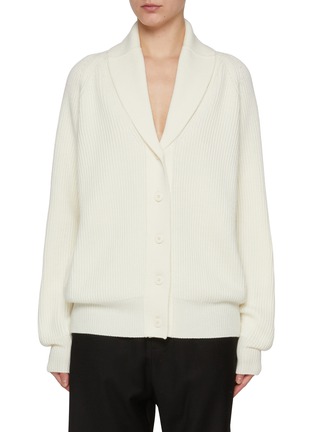 Main View - Click To Enlarge - BARENA - Shawl Collar Wool Cardigan