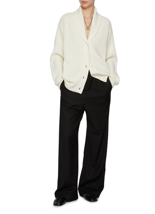 Figure View - Click To Enlarge - BARENA - Shawl Collar Wool Cardigan