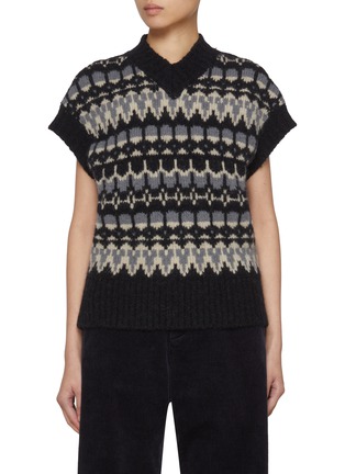 Main View - Click To Enlarge - BARENA - Fair Isle Knit Vest