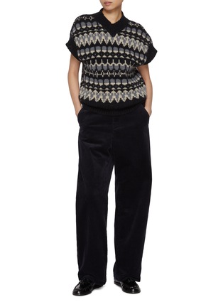 Figure View - Click To Enlarge - BARENA - Fair Isle Knit Vest