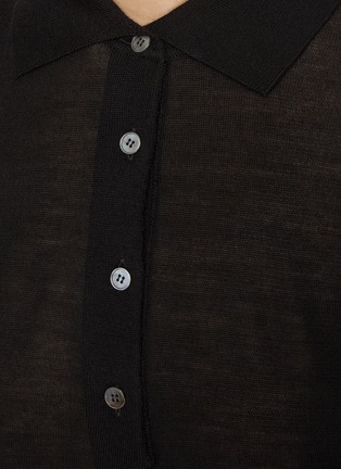  - BARENA - Fitted Knit Wool Silk Polo Shirt