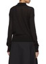 Back View - Click To Enlarge - BARENA - Fitted Knit Wool Silk Polo Shirt