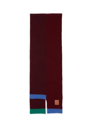 Main View - Click To Enlarge - LOEWE - Asymmetric Wool Knit Scarf