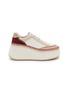 Main View - Click To Enlarge - CHLOÉ - Nama Leather Women's Platform Sneakers