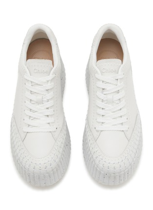 Detail View - Click To Enlarge - CHLOÉ - Nama Leather Women's Platform Sneakers