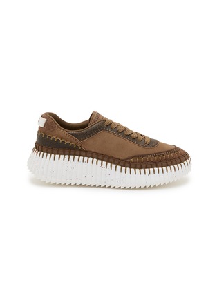 Main View - Click To Enlarge - CHLOÉ - Nama Leather Women's Platform Sneakers