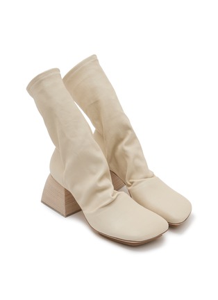 Detail View - Click To Enlarge - UMA WANG - Stretch 60 Leather Ankle Boots