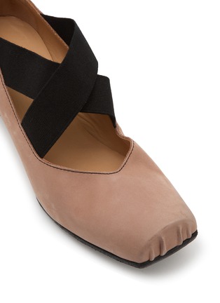 Detail View - Click To Enlarge - UMA WANG - 45 Crisscross Elastic Band Leather Ballerina Pumps